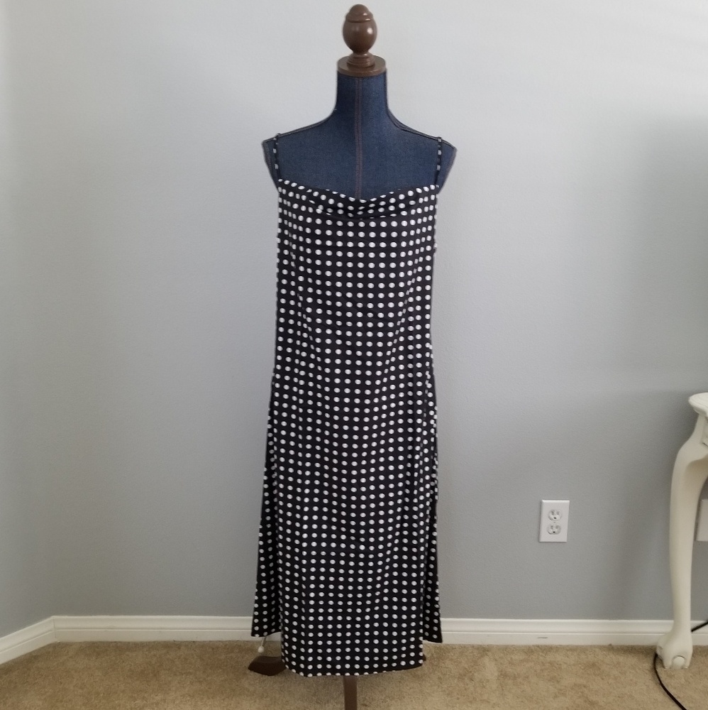 Polka dot slip dress